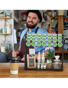 Soporte para cápsulas de café Lixple - Organizador negro 28 K 2