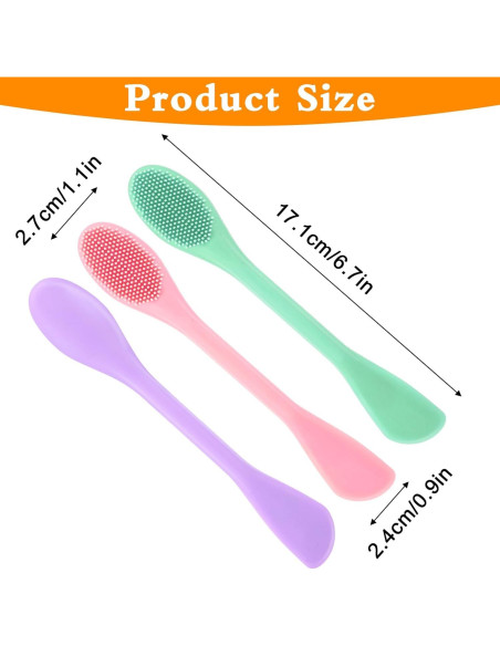 3 Piezas Aplicador de Mascarilla Facial Silicona TIESOME 3 Piezas Aplicador de Mascarilla Facial Silicona TIESOME