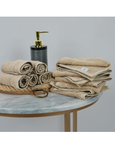 Paquete de 60 Toallas de Mano Tens 30x30 cm Algodón Beige 2