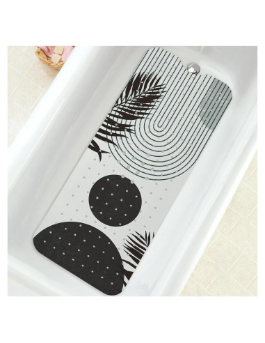 Alfombra de Baño Antideslizante Aquoechd 100.3x40.6cm Negra