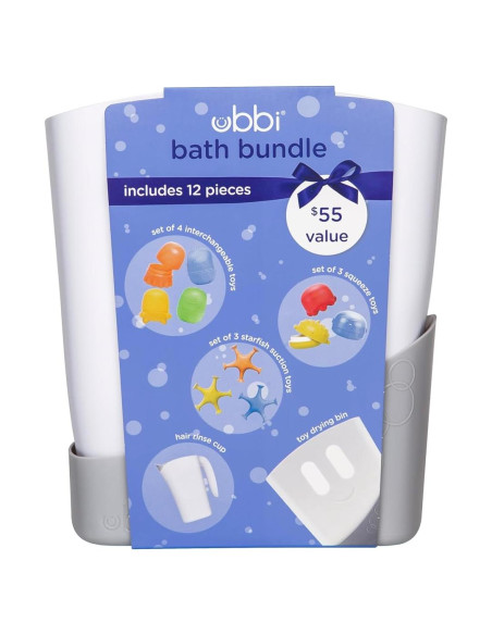 Conjunto de Juguetes de Baño Ubbi con Bin de Secado y Taza Conjunto de Juguetes de Baño Ubbi con Bin de Secado y Taza