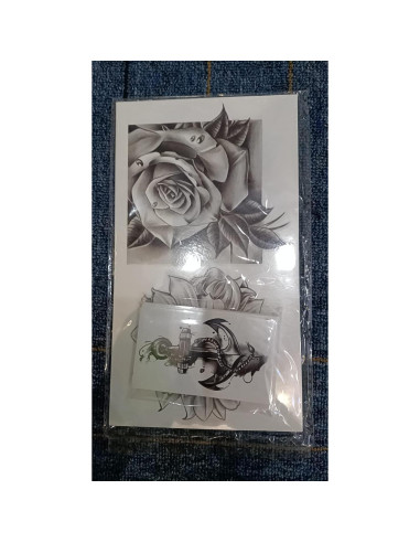 Tatuajes Temporales Impermeables Yazhiji - 40 Hojas Flores y Mariposas