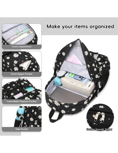 Mochila Escolar para Niñas Classic Diamond con Caja de Almuerzo Mochila Escolar para Niñas Classic Diamond con Caja de Almuerzo