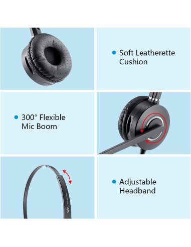Auricular Plantronics VT6932 QD 3.5mm y USB-C con micrófono