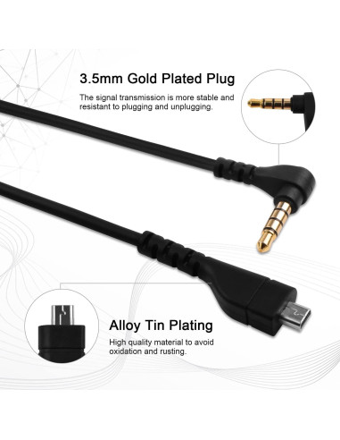 Cable de Audio de Reemplazo Asobilor para SteelSeries Arctis 3/5/7/Pro - 1.5m