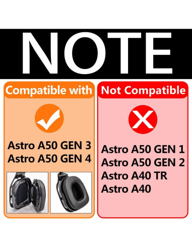 Almohadillas de oído Astro A50 Gen 3 4 - Repuesto cómodo