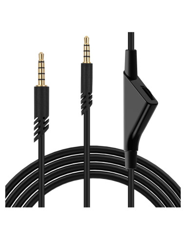 Cable de Audio de Reemplazo Sqrmekoko 2m con Control de Volumen