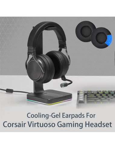 Almohadillas de Gel Hopopower para Auriculares Corsair Virtuoso