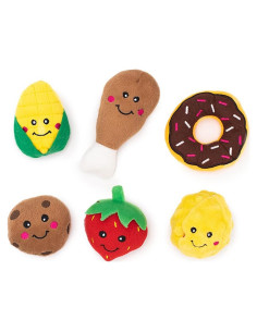 Juguetes Interactivos para Perros ZippyPaws Burrow Miniz - Paquete de 6