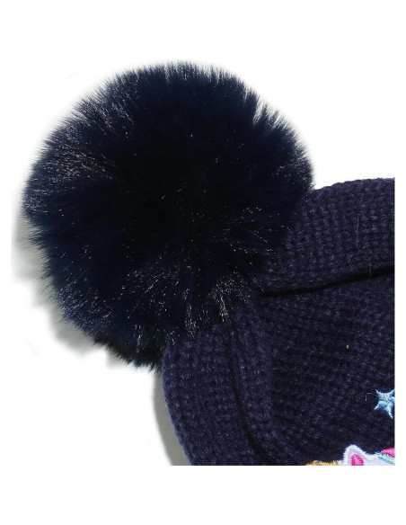 Gorro de Invierno Unicornio Lentejuelas para Niñas 2-8 Años Gorro de Invierno Unicornio Lentejuelas para Niñas 2-8 Años