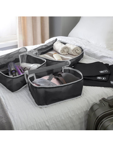 Juego de Viaje GForce 6 Piezas Organizador Maleta Negro