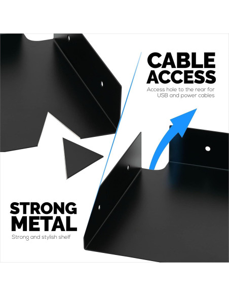Estante de esquina de metal Brainwavz 20.32 cm negro Estante de esquina de metal Brainwavz 20.32 cm negro