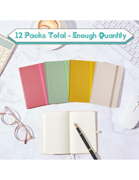 Cuadernos A6 Laumoi 12 Piezas Mini Diarios de Bolsillo Cuadernos A6 Laumoi 12 Piezas Mini Diarios de Bolsillo