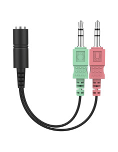Divisor de Auriculares Asobilor 3.5mm Femenino a 2 Masculinos