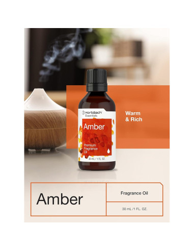 Aceite de Fragancia Ámbar Horbaach | 30ml | Para Velas y Jabones