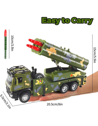Camión Militar con 6 Misiles YC Toys - Luz y Sonido