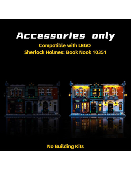 Luz LED BrickBling Compatible con Lego 10351 Sherlock Holmes Luz LED BrickBling Compatible con Lego 10351 Sherlock Holmes