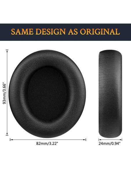 Almohadillas de Repuesto SOULWIT para Auriculares Beats Studio Pro - Negro Almohadillas de Repuesto SOULWIT para Auriculares Beats Studio Pro - Negro