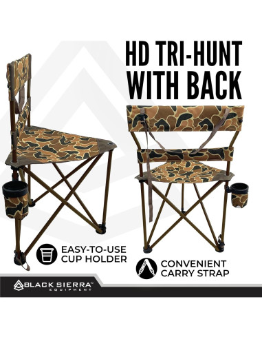 Silla Tripode Plegable Black Sierra HCH-004 136 Kg Camo