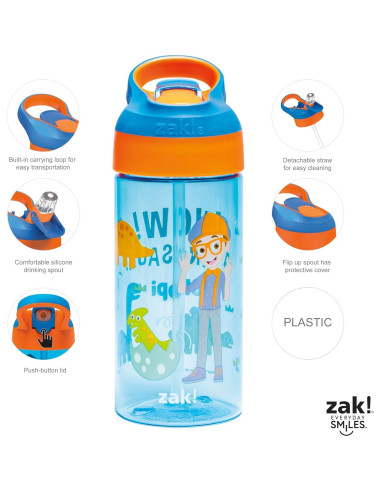 Botella de Agua para Niños Blippi Zak Designs 517 ml - 2 Unidades