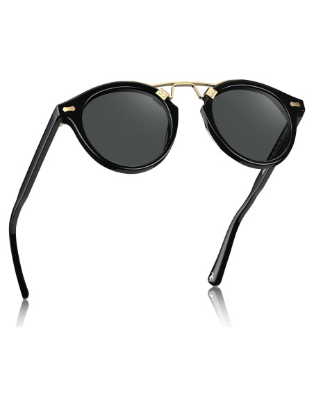 Gafas de sol polarizadas CARFIA para hombres, marco negro, protección UV Gafas de sol polarizadas CARFIA para hombres, marco negro, protección UV