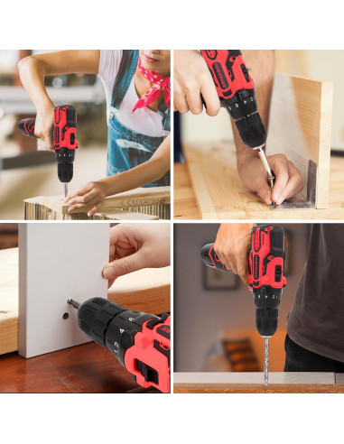 Kit de Herramientas COMOWARE 169PCS con Taladro Inalámbrico 12V