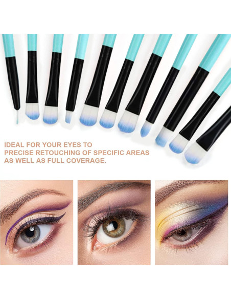 Juego de Brochas de Maquillaje Daxstar 32 Piezas Azul Juego de Brochas de Maquillaje Daxstar 32 Piezas Azul