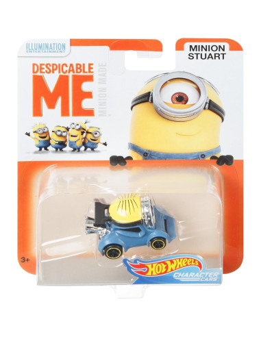 Vehículo Minion Stuart Hot Wheels 1:64 Amarillo