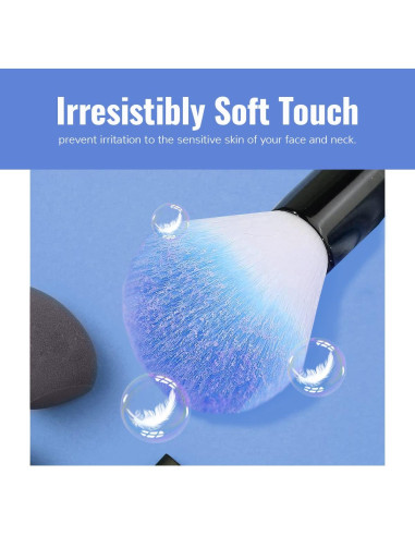 Juego de Brochas de Maquillaje Daxstar 32 Piezas Azul