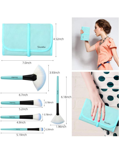 Juego de Brochas de Maquillaje Daxstar 32 Piezas Azul Juego de Brochas de Maquillaje Daxstar 32 Piezas Azul