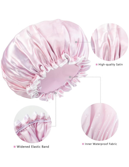 Gorro de Ducha Reutilizable Aquior Doble Capa Rosa 30g Gorro de Ducha Reutilizable Aquior Doble Capa Rosa 30g