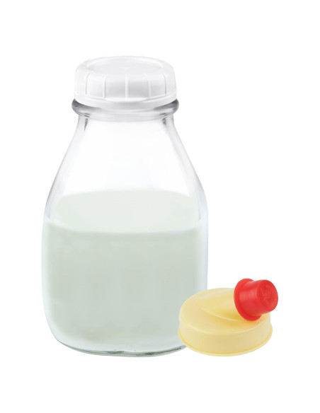 Botella de Vidrio Kitchentoolz 16 oz con Tapa y Pico Vertedor Botella de Vidrio Kitchentoolz 16 oz con Tapa y Pico Vertedor