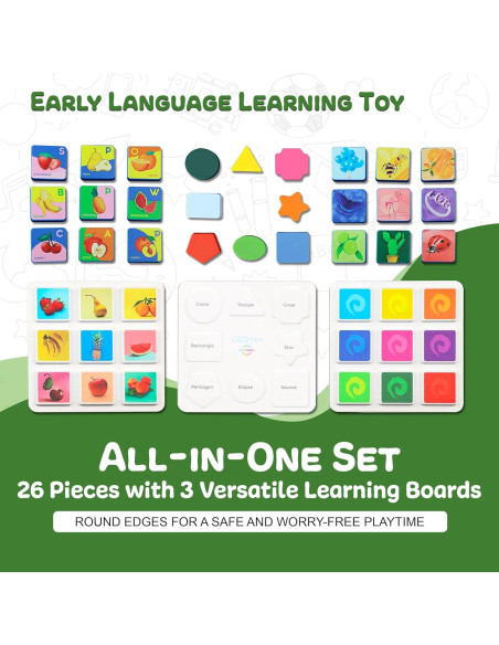 Juguetes de Aprendizaje Edu&Kate Etapa 1 - 27 Piezas Montessori Juguetes de Aprendizaje Edu&Kate Etapa 1 - 27 Piezas Montessori