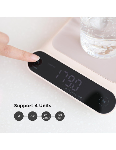 Báscula de Cocina Digital Mooas 1kg Pantalla LED Función Tara Báscula de Cocina Digital Mooas 1kg Pantalla LED Función Tara
