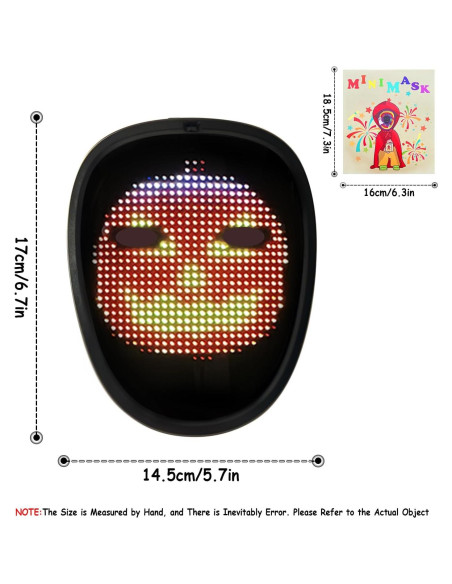 Máscara LED Transformadora COOLGUARDER con Detección de Gestos Máscara LED Transformadora COOLGUARDER con Detección de Gestos