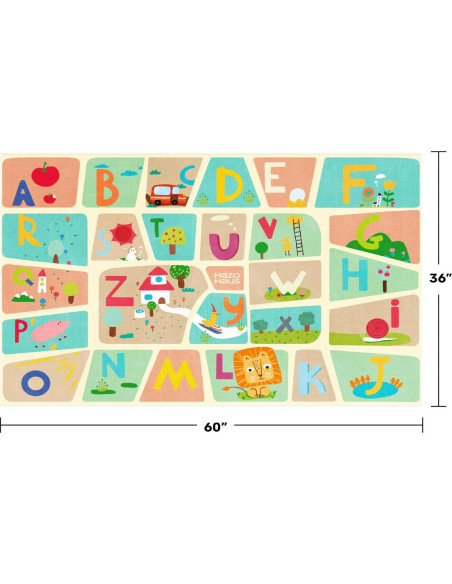 Alfombra Educativa Hazo Haus 3x5 Mapa del Alfabeto Niños Alfombra Educativa Hazo Haus 3x5 Mapa del Alfabeto Niños