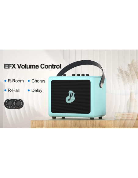 Amplificador de guitarra portátil recargable MD-MINIPRO azul Amplificador de guitarra portátil recargable MD-MINIPRO azul