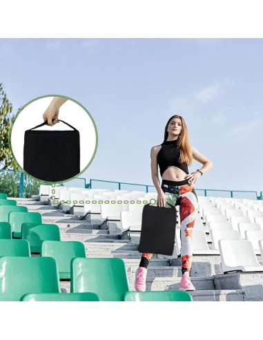 Cojín de Asiento Portátil Esme L&H Malla 3D Negro 40.1x30x5.1cm