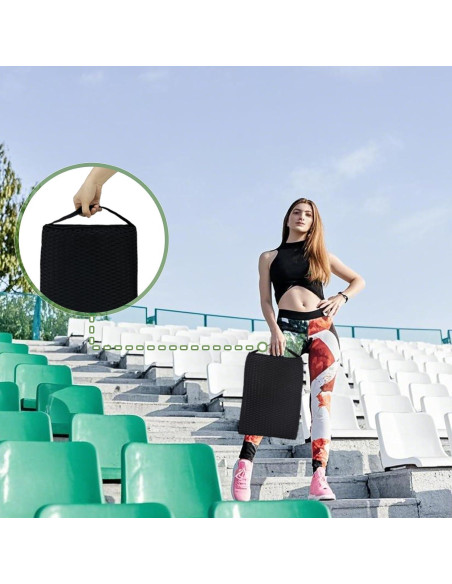 Cojín de Asiento Portátil Esme L&H Malla 3D Negro 40.1x30x5.1cm Cojín de Asiento Portátil Esme L&H Malla 3D Negro 40.1x30x5.1cm