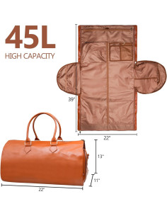 Bolsa de Viaje Convertible Kalawen 45L Naranja con Compartimento para Zapatos 2