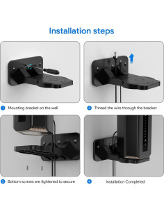 Soporte de Montaje en Pared para Routers Netgear WiFi 7 Negro 2