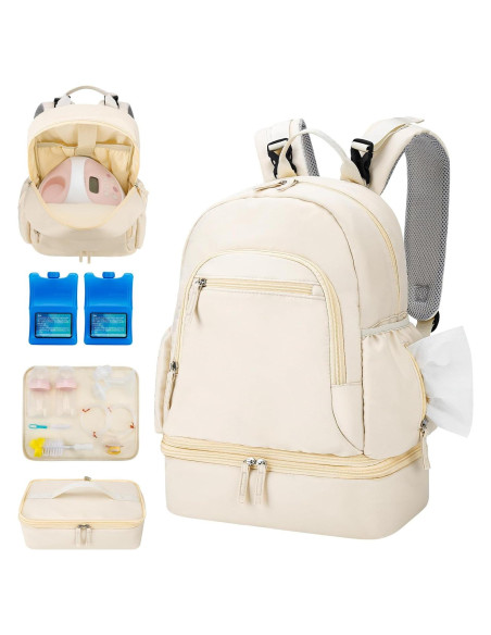 Mochila para extractor de leche Spectra S1/S2 beige con enfriador Mochila para extractor de leche Spectra S1/S2 beige con enfriador