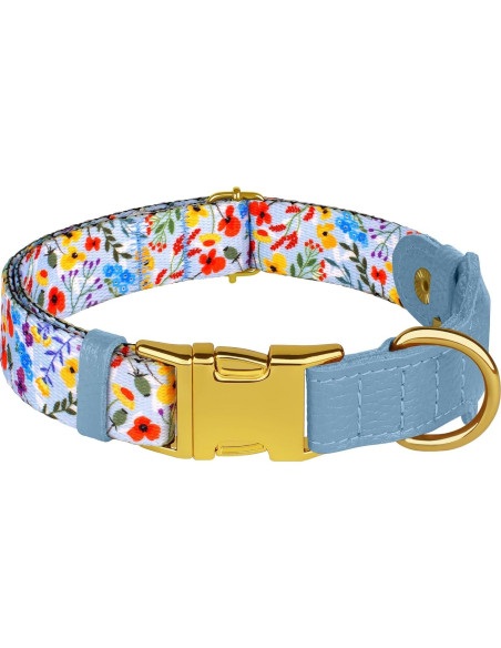 Collar para Perros Budkas AirTag Ajustable Cuero Floral 23-31 cm Collar para Perros Budkas AirTag Ajustable Cuero Floral 23-31 cm