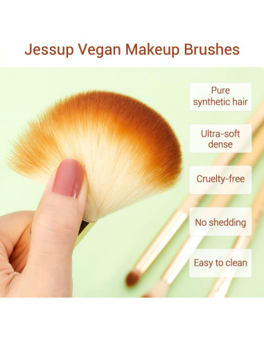 Set de Pinceles de Maquillaje Profesional Jessup 25 Piezas