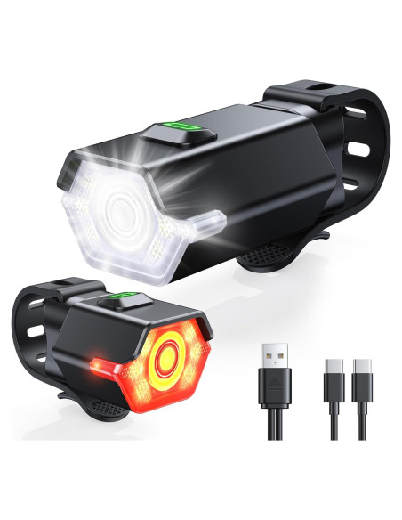 Luces de Bicicleta Zewdov Z46L Recargables IP65 9 Modos Luces de Bicicleta Zewdov Z46L Recargables IP65 9 Modos