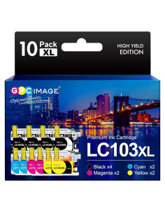Cartucho de Tinta GPC Image LC103XL Compatible Brother - Paquete de 10