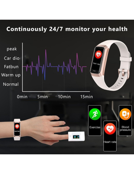 Rastreador de Fitness ZKSSGY C60 con Monitor de Frecuencia Cardíaca y Oxígeno Rastreador de Fitness ZKSSGY C60 con Monitor de Frecuencia Cardíaca y Oxígeno