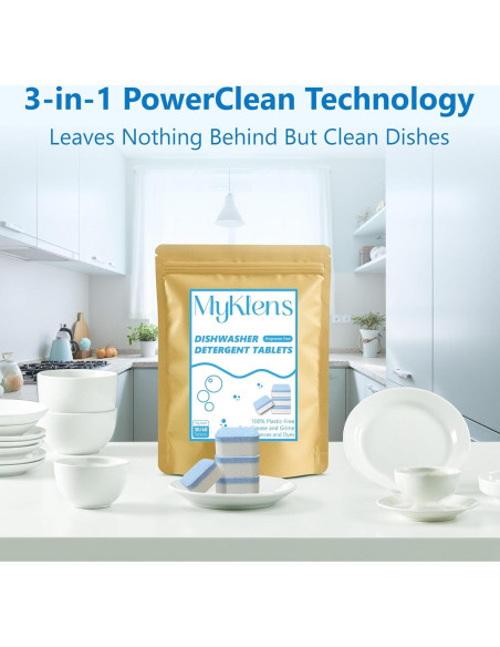 Tabletas de detergente para lavavajillas MyKlens 30 unidades Tabletas de detergente para lavavajillas MyKlens 30 unidades