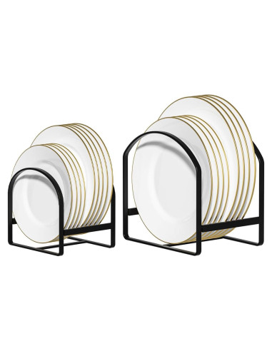 Organizador de Platos LINFIDITE 2 Piezas Metal Negro
