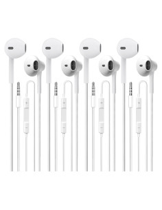 Auriculares con cable CLIPSUN 4 Paquetes con micrófono 3.5mm
